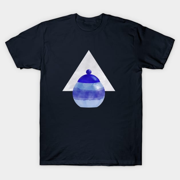 Blue Jar Art T-Shirt by ArtsByNaty